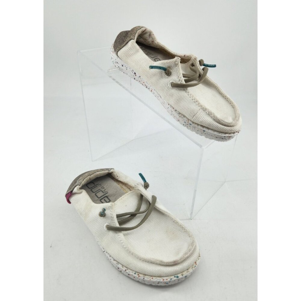 Hey Dude Wendy Disco White Slip On Shoes Kid's Youth Toddler Size 10